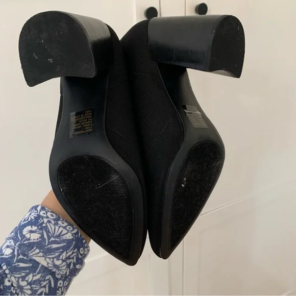 Steve Madden Black Sock Pointed Toe Boots Size 10
